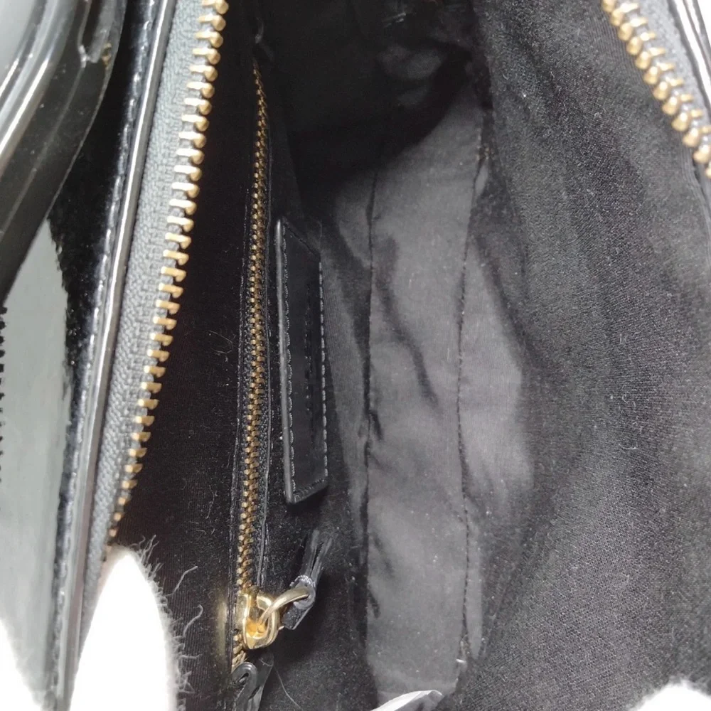 Marc Jacobs Black Patent Leather Box Satchel with Gold Hardware - Picture 8 of 10
